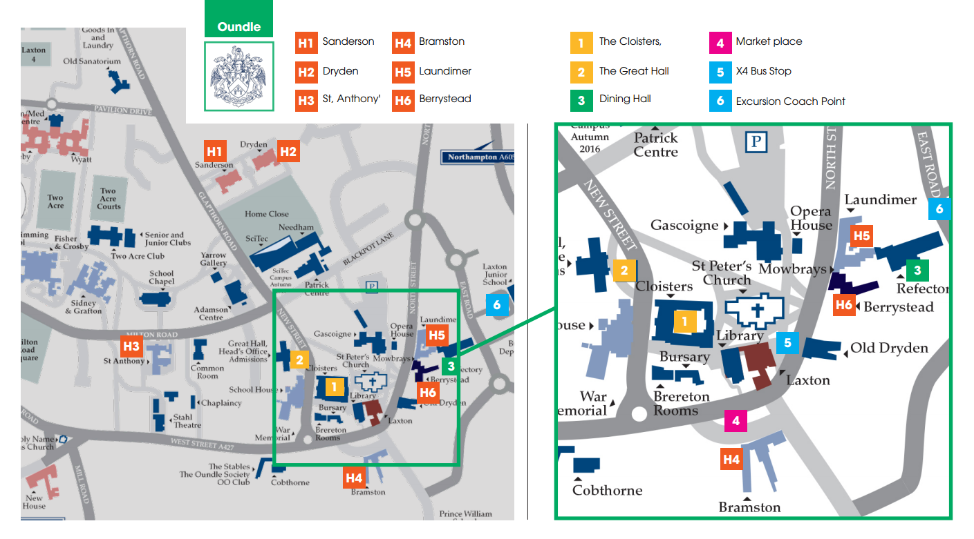 Oundle map
